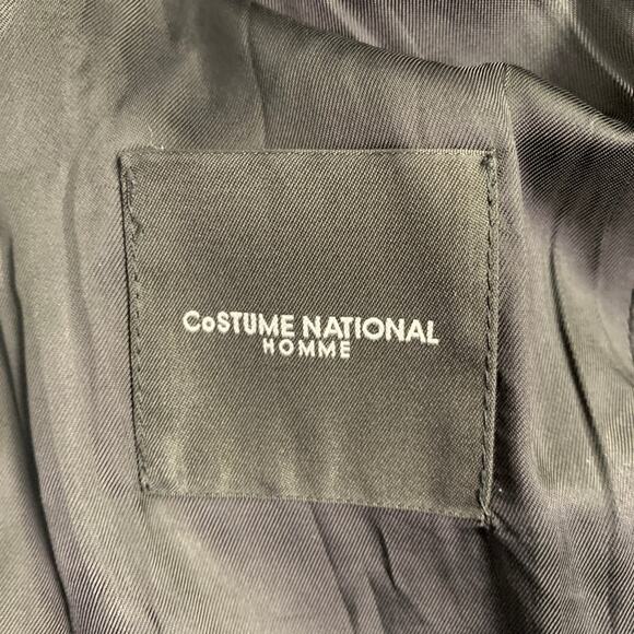 CoSTUME NATIONAL Size 36 Black Cotton Blend Peak Lapel Sport Coat - Picture 7 of 11